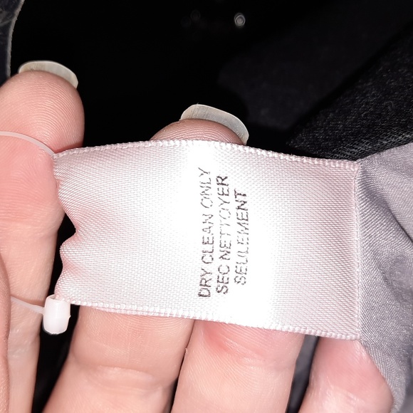 REBECCA TAYLOR Wool Crop Blazer Eyelet Peplum Detail Puff Shoulder Grey Gray XS - Picture 10 of 11